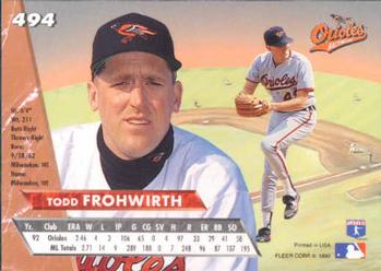 Todd Frohwirth  baseball card collectible - Main Image 2