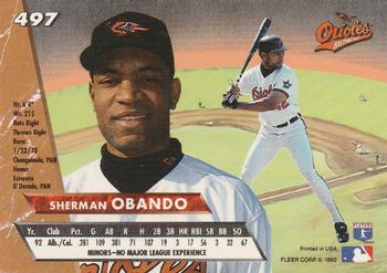 Sherman Obando  baseball card collectible - Main Image 2