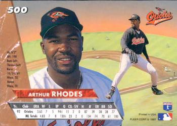 Arthur Rhodes  baseball card collectible - Main Image 2