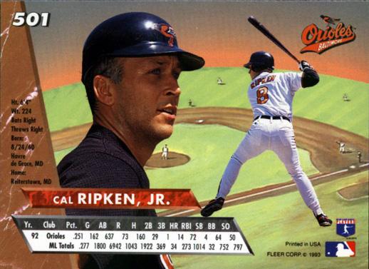 Cal Ripken Jr.  baseball card collectible - Main Image 2