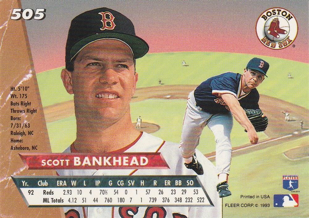 Scott Bankhead  baseball card collectible - Main Image 2