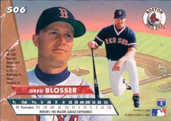 Greg Blosser  baseball card collectible - Main Image 2