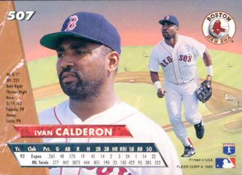 Ivan Calderon  baseball card collectible - Main Image 2