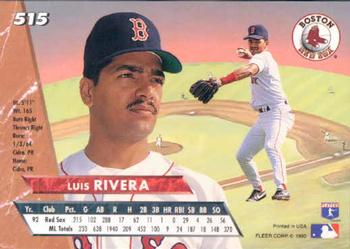 Luis Rivera  baseball card collectible - Main Image 2