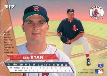 Ken Ryan  baseball card collectible - Main Image 2