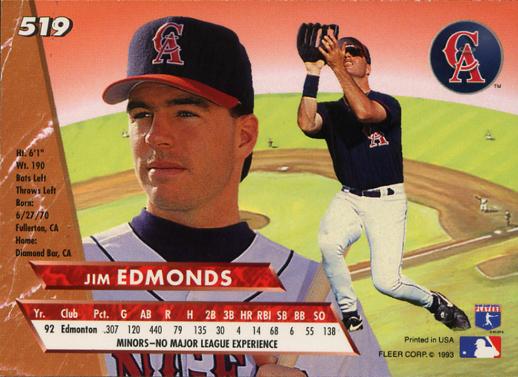 Jim Edmonds  baseball card collectible - Main Image 2