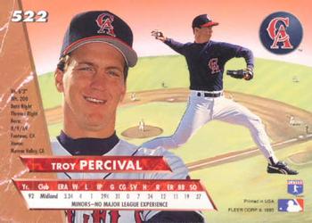 Troy Percival  baseball card collectible - Main Image 2