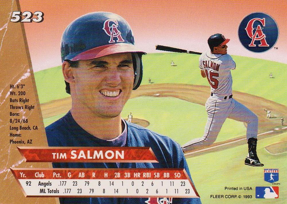 Tim Salmon  baseball card collectible - Main Image 2
