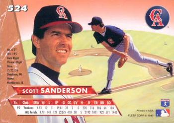 Scott Sanderson  baseball card collectible - Main Image 2