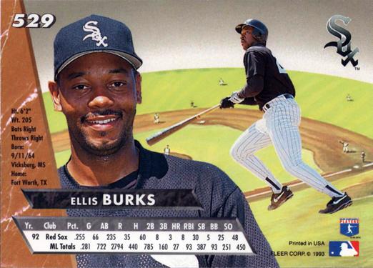 Ellis Burks  baseball card collectible - Main Image 2