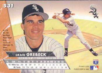 Craig Grebeck  baseball card collectible - Main Image 2