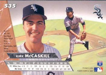 Kirk McCaskill  baseball card collectible - Main Image 2