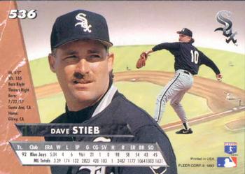 Dave Stieb  baseball card collectible - Main Image 2