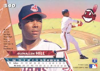 Glenallen Hill  baseball card collectible - Main Image 2