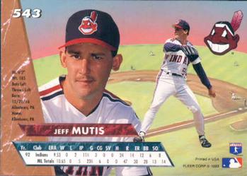 Jeff Mutis  baseball card collectible - Main Image 2