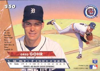 Greg Gohr  baseball card collectible - Main Image 2