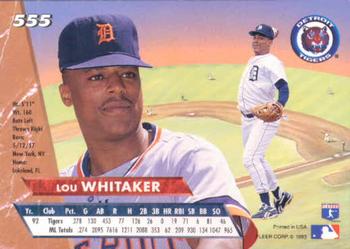 Lou Whitaker  baseball card collectible - Main Image 2
