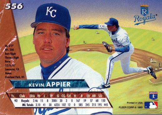 Kevin Appier  baseball card collectible - Main Image 2