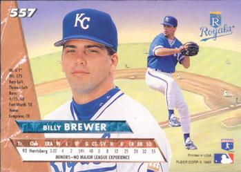 Billy Brewer  baseball card collectible - Main Image 2