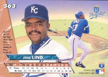 Jose Lind  baseball card collectible - Main Image 2