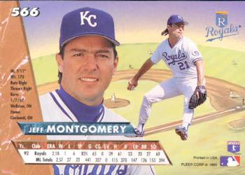 Jeff Montgomery  baseball card collectible - Main Image 2