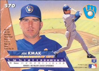 Joe Kmak  baseball card collectible - Main Image 2