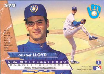 Graeme Lloyd  baseball card collectible - Main Image 2