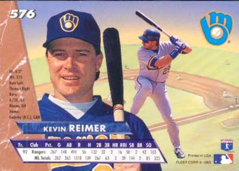 Kevin Reimer  baseball card collectible - Main Image 2