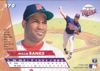 Willie Banks  baseball card collectible - Main Image 2