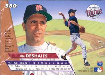 Jim Deshaies  baseball card collectible - Main Image 2