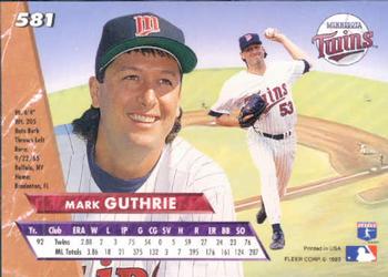 Mark Guthrie  baseball card collectible - Main Image 2