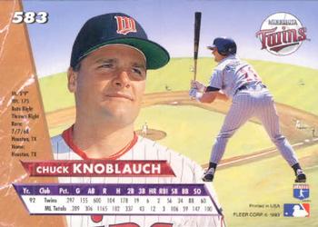 Chuck Knoblauch  baseball card collectible - Main Image 2