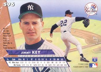 Jimmy Key  baseball card collectible - Main Image 2