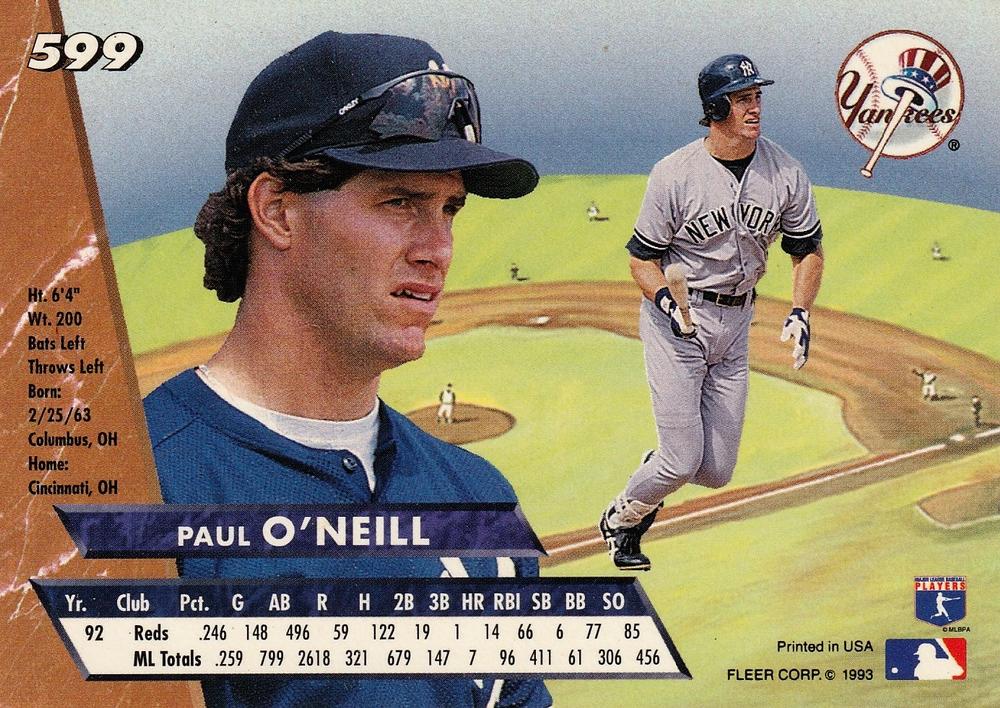Paul O’Neill  baseball card collectible - Main Image 2