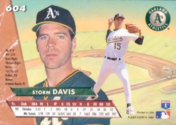 Storm Davis  baseball card collectible - Main Image 2