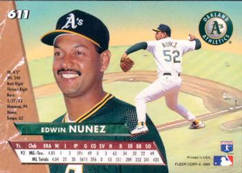 Edwin Nunez  baseball card collectible - Main Image 2