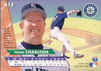 Norm Charlton  baseball card collectible - Main Image 2