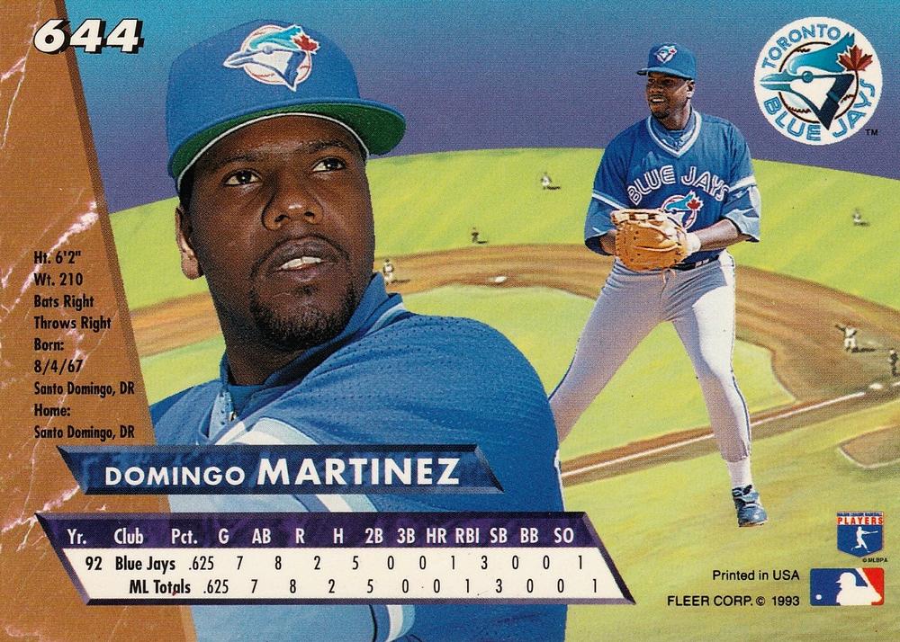 Domingo Martinez  baseball card collectible - Main Image 2
