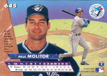 Paul Molitor  baseball card collectible - Main Image 2