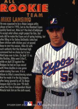 Mike Lansing  baseball card collectible - Main Image 2