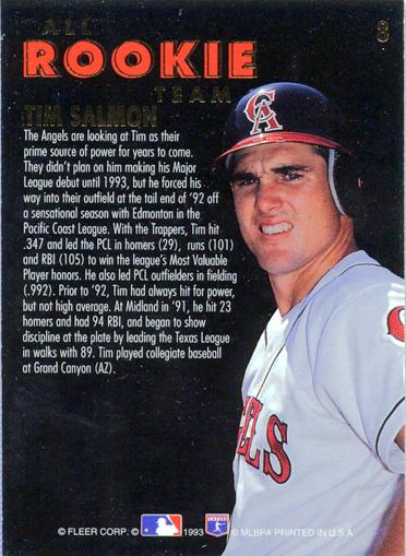 Tim Salmon  baseball card collectible - Main Image 2