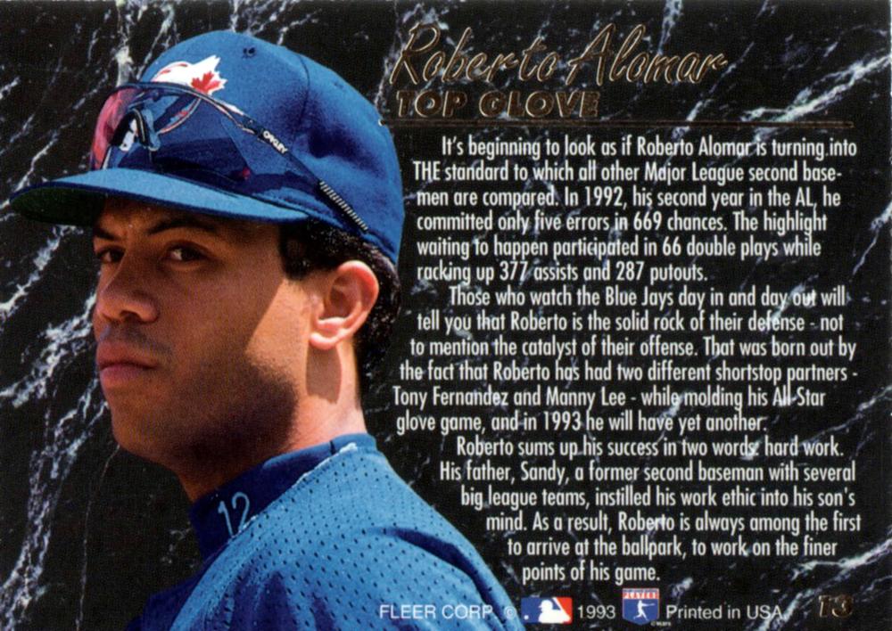 Roberto Alomar  baseball card collectible - Main Image 2