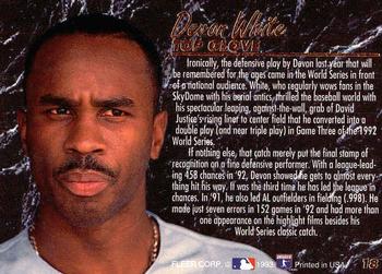 Devon White  baseball card collectible - Main Image 2