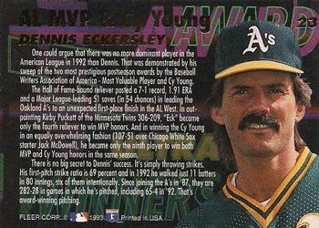 Dennis Eckersley  baseball card collectible - Main Image 2
