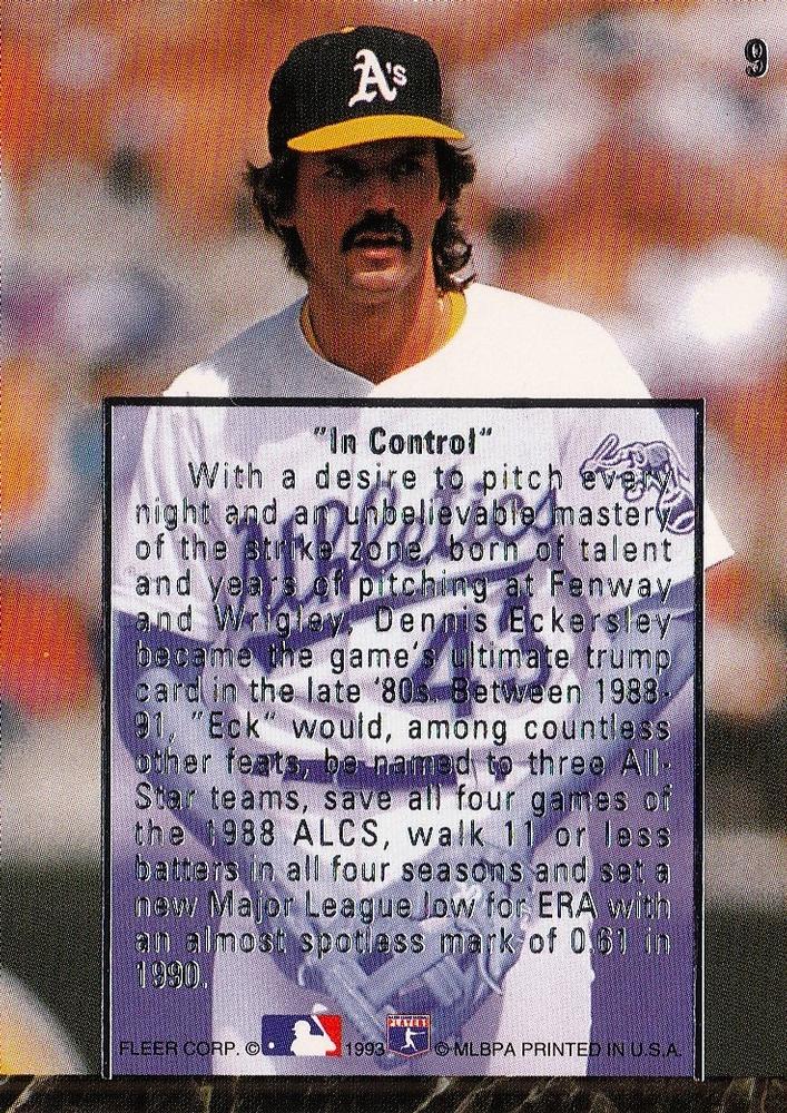 Dennis Eckersley  baseball card collectible - Main Image 2