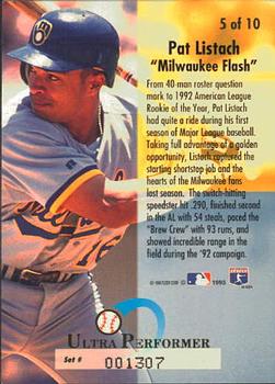 Pat Listach  baseball card collectible - Main Image 2
