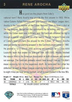 Rene Arocha  baseball card collectible - Main Image 2