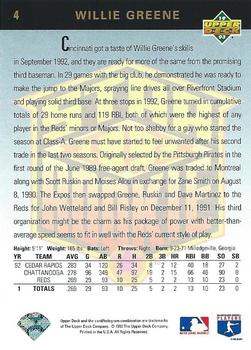 Willie Greene  baseball card collectible - Main Image 2