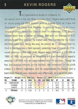 Kevin Rogers  baseball card collectible - Main Image 2