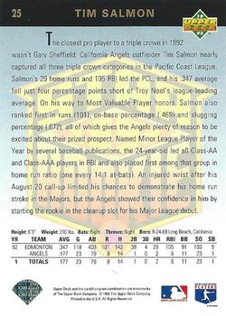 Tim Salmon  baseball card collectible - Main Image 2